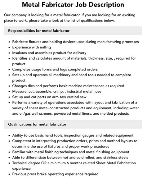 aluminum fabrication material|aluminum fabrication job description.